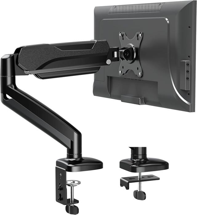 Product image of MOUNTUP Single Monitor Desk Mount, Adjustable Gas Spring Monitor Arm Support Max 32 Inch Screen, Computer Monitors Stand with Clamp/Grommet Mounting Base, VESA Mounts Fit 4.4-17.6lbs Computer, Black