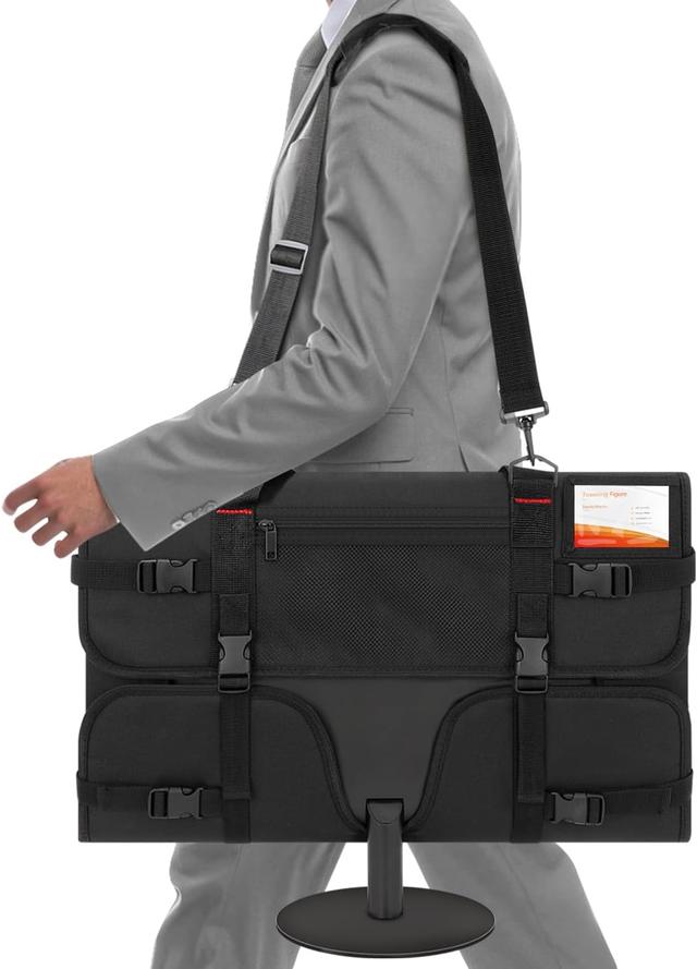 Product image of Carrying Case for 27" LCD Screens and Monitors, Travel Case With Padded Velvet Lining & Adjustable Shoulder Strap, Protective Bag Computer Dust Covers