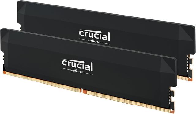 Product image of Crucial Pro DDR5 RAM 32GB Kit (2x16GB) 6000MHz CL36, Overclocking Desktop Gaming Memory, Intel XMP 3.0 & AMD Expo Compatible - Black CP2K16G60C36U5B