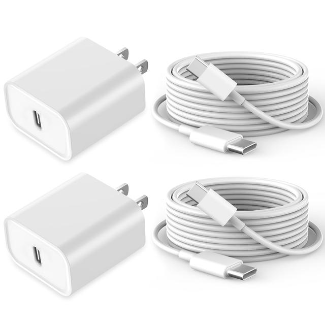 Product image of Fast Charging for iPhone 16 15 Charger,2Pack 20W USB C Wall Charger Travel Plug Block iPhone 15 Charging Cable for iPhone 16/16 Pro/16 Pro Max/16 Plus/15/15 Pro/15Pro Max/iPad Mini6/iPad Air4/iPad Pro