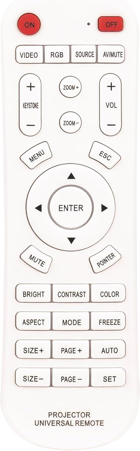 Product image of Universal Projector Remote Controllor, Replacement Compatible with Most Epson/Optoma/Samsung/Panasonic/Viewsonic/Infocus/Benq/Sanyo/NEC/Toshiba/Sony/Hitachi/Ricon/Mitsubishi Projectors