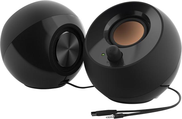 Product image of Creative Pebble 2.0 USB-Powered Desktop Speakers with Far-Field Drivers and Passive Radiators for Pcs and Laptops (Black)