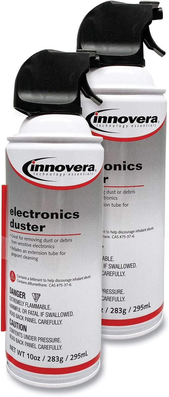 Product image of Innovera IVR10012 10 oz. Can Compressed Air Duster Cleaner (2/Pack)