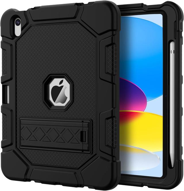 Product image of Case for iPad (A16) 11th Generation 11 Inch 2025 / iPad 10th Generation 10.9 Inch 2022, [Built-in Pencil Holder] Heavy Duty Shockproof Rugged Protective Case, Black