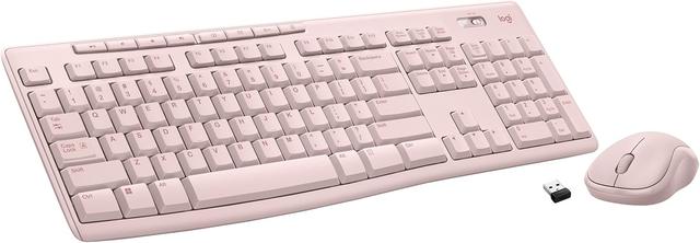 Product image of Logitech MK270 Wireless Keyboard and Mouse Combo for Windows, 2.4 GHz Wireless, Compact Mouse, 8 Multimedia and Shortcut Keys, 2-Year Battery Life, for PC, Laptop - Rose