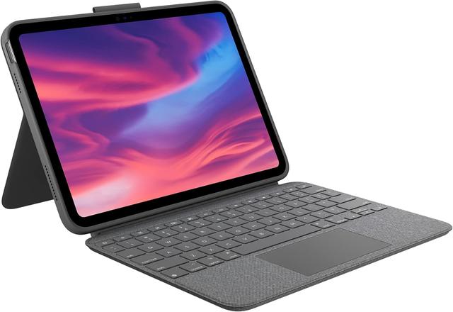 Product image of Logitech Combo Touch, Detachable iPad Keyboard Case (10th gen and A16) with Large Precision Trackpad, Full-Size Backlit Keyboard, and Smart Connector Technology - Oxford Gray