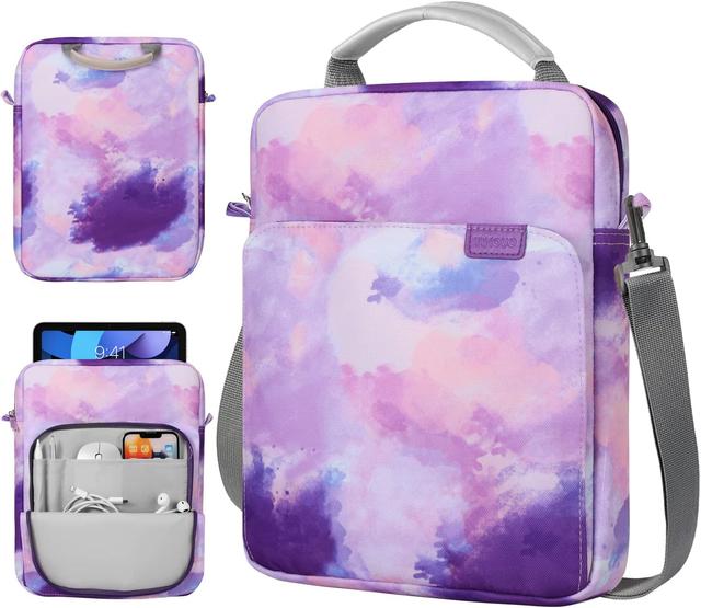 Product image of TiMOVO 9-11 Inch Tablet Sleeve Bag with Shoulder Strap for iPad 11-inch A16 2025, iPad 10th Gen. 10.9", iPad 10.2", iPad Air 11 Inch/5th/4th Gen. 10.9", Galaxy Tab A9 Plus 11", Watercolor Purple