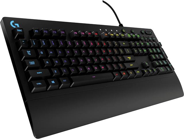 Product image of Logitech G213 Prodigy Gaming Keyboard, LIGHTSYNC RGB Backlit Keys, Spill-Resistant, Customizable Keys, Dedicated Multi-Media Keys – Black