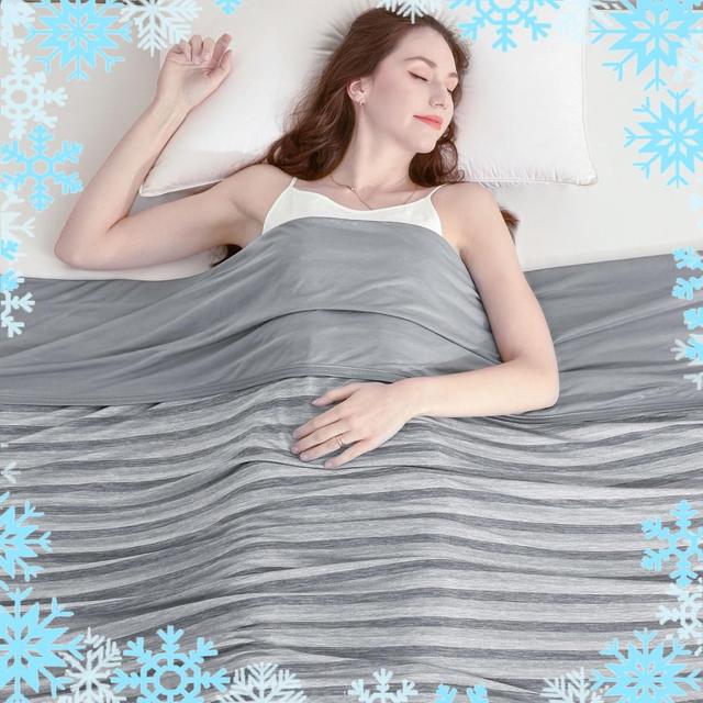 Product image of Ailemei Direct Cooling Throw Blanket for Hot Sleepers,Double Sided Cold Effect, Lightweight Breathable Summer Bed Blanket for Couch, Transfer Heat to Keep Body Cool Night Sweats,50"x70"
