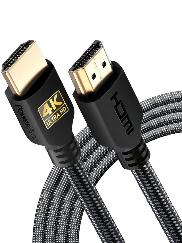Product image of PowerBear 4K HDMI Cable 10 ft | High Speed Hdmi Cables, Braided Nylon & Gold Connectors, 4K @ 60Hz, Ultra HD, 2K, 1080P, ARC & CL3 Rated | for Laptop, Monitor, PS5, PS4, Xbox One, Fire TV, & More